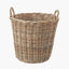 Tobs Grey Kubu Rattan Tall Round Storage Basket.