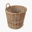 Tobs Grey Kubu Rattan Tall Round Storage Basket.