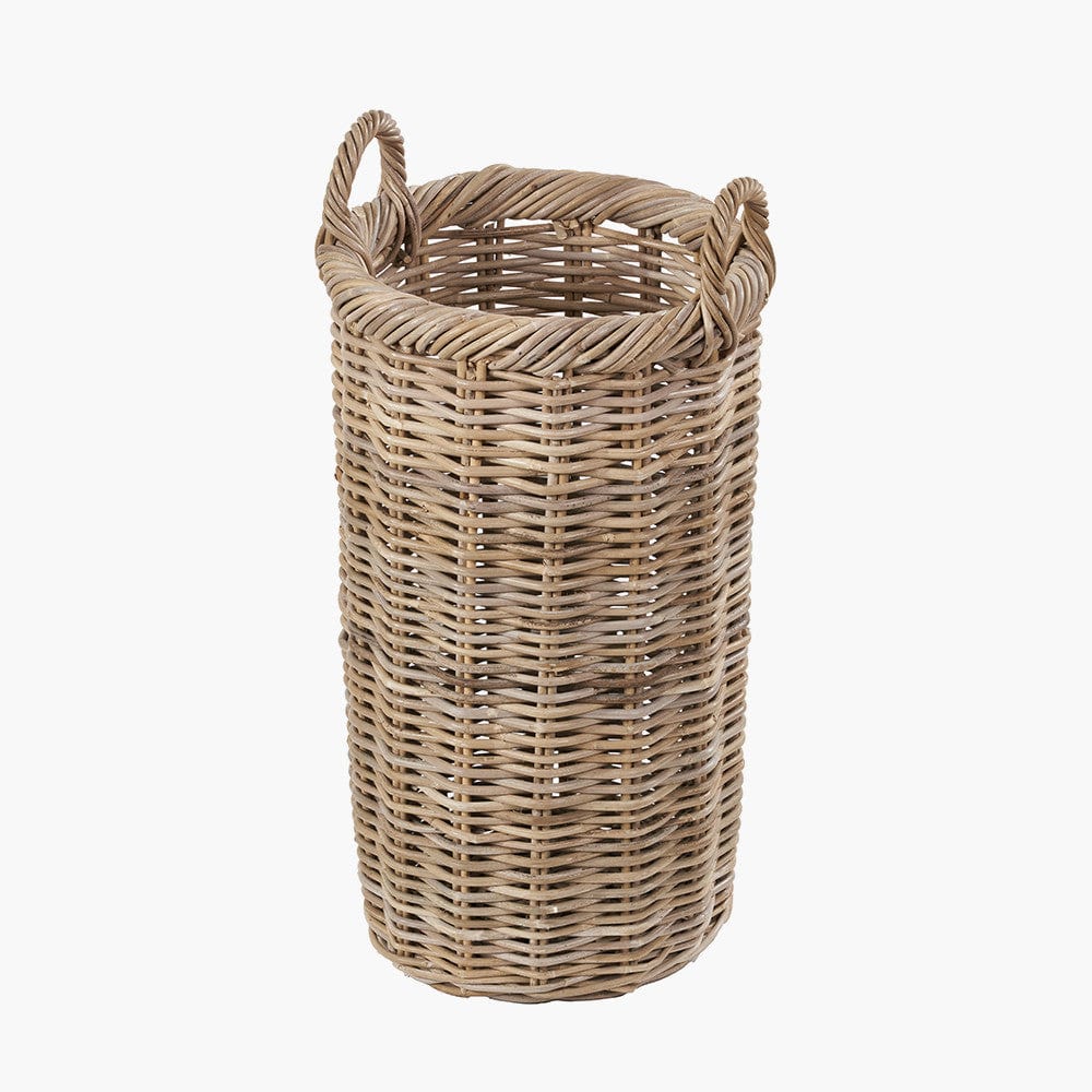 Tobs Grey Kubu Rattan Umbrella Basket.