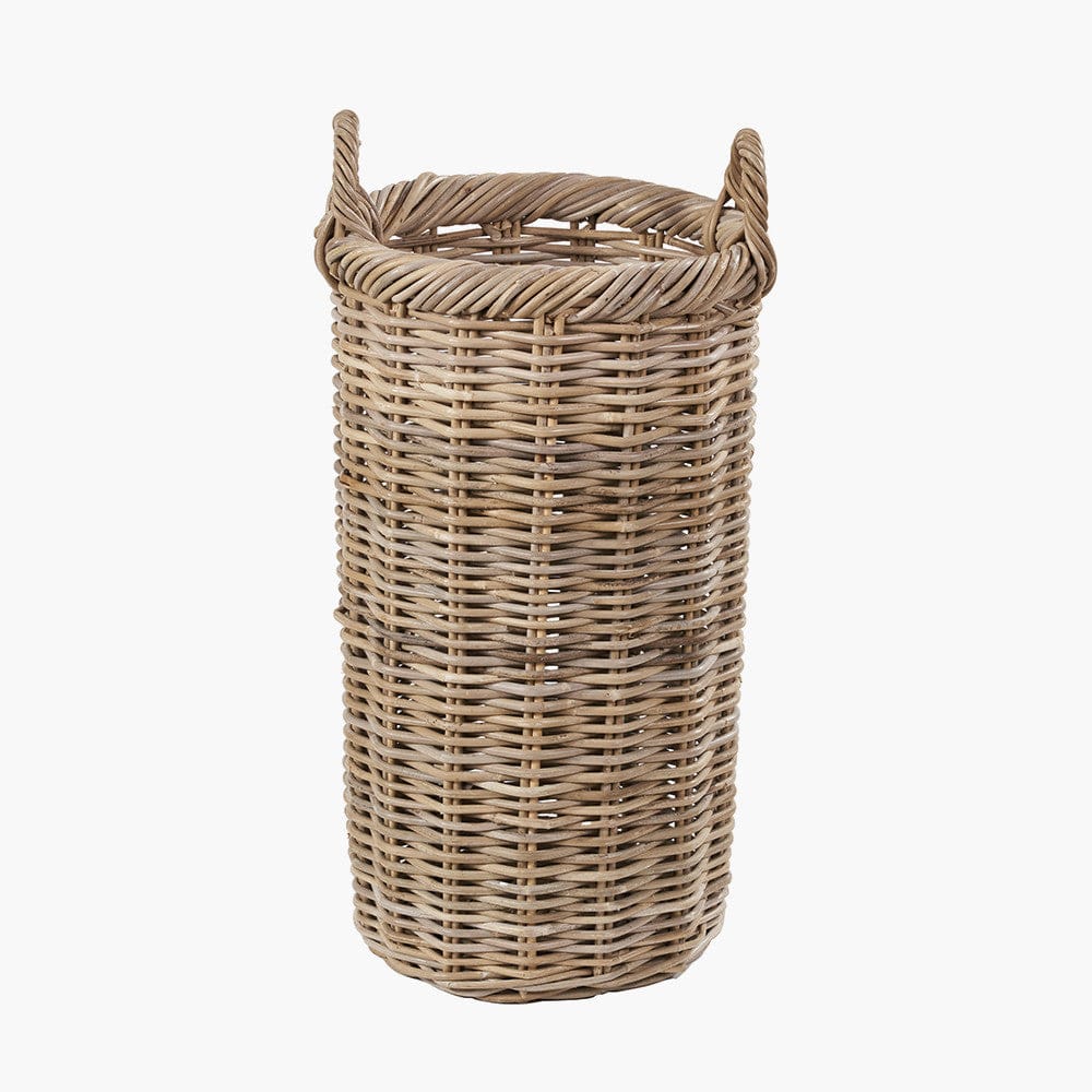 Tobs Grey Kubu Rattan Umbrella Basket.