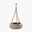 Tobs Indoor Outdoor Grey Kubu Rattan Hanging Basket.