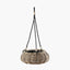Tobs Indoor Outdoor Grey Kubu Rattan Hanging Basket.