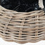 Tobs Indoor Outdoor Grey Kubu Rattan Hanging Basket.