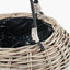 Tobs Indoor Outdoor Grey Kubu Rattan Hanging Basket.