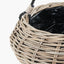 Tobs Indoor Outdoor Grey Kubu Rattan Hanging Basket.