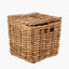 Tobs S/2 Chunky Natural Rattan Square Storage Baskets with Lid.