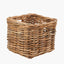 Tobs S/2 Chunky Natural Rattan Square Storage Baskets with Lid.