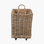 Tobs S/2 Grey Kubu Rattan Rectangular Wheeled Logs Baskets.