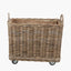 Tobs S/2 Grey Kubu Rattan Rectangular Wheeled Logs Baskets.