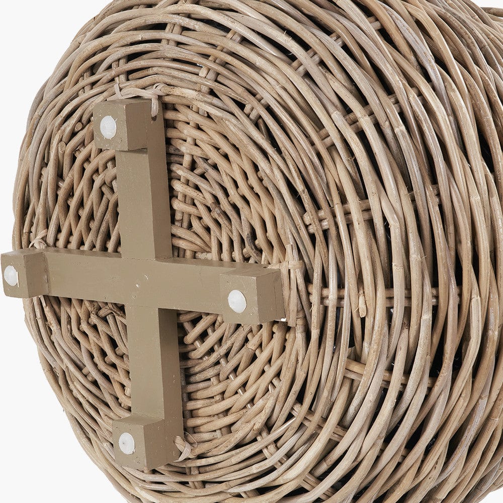 Pacific Lifestyle Accessories Tobs S/2 Indoor Outdoor Grey Kubu Rattan Bulbous Basket Planters House of Isabella UK