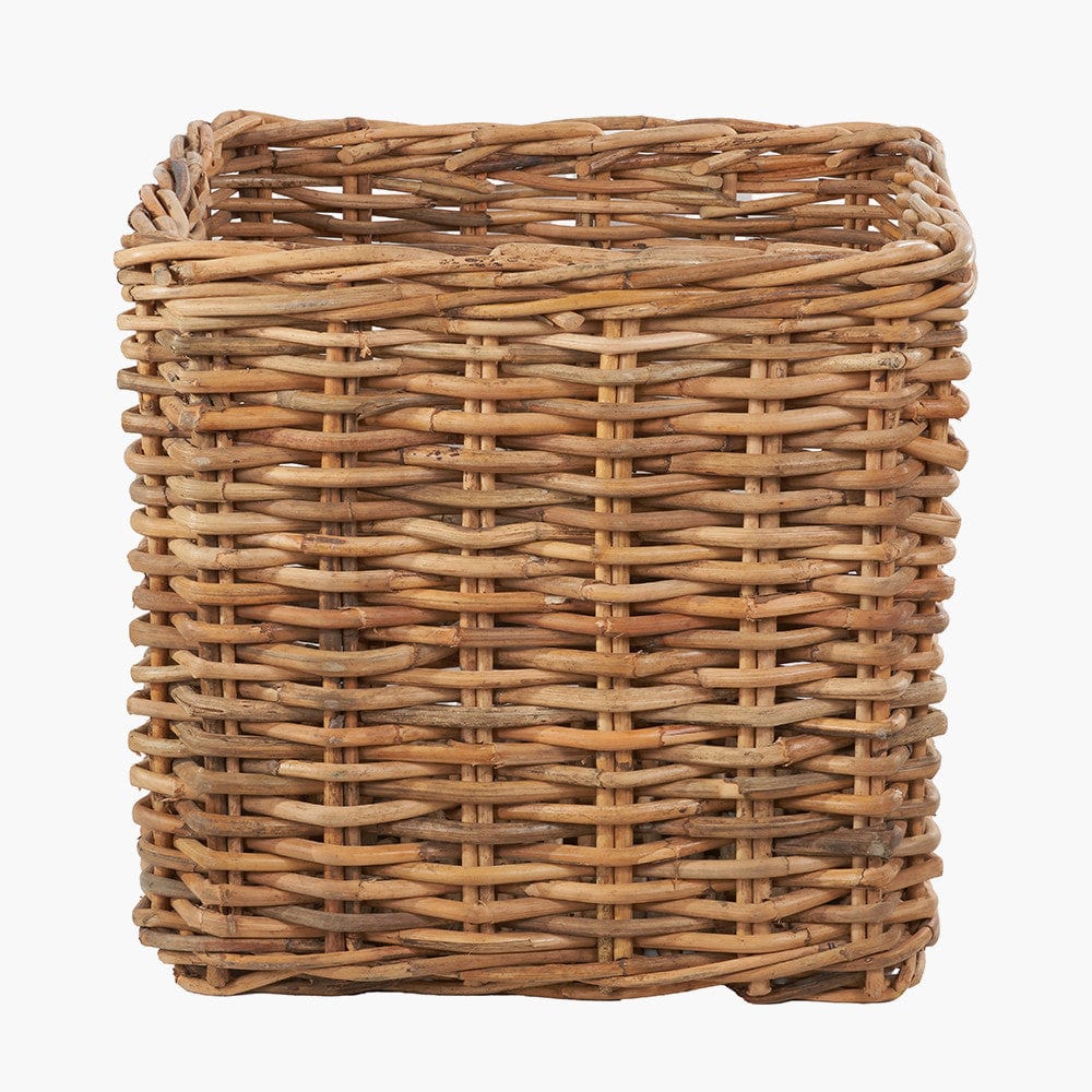 Tobs S/3 Chunky Natural Rattan Square Log Baskets.