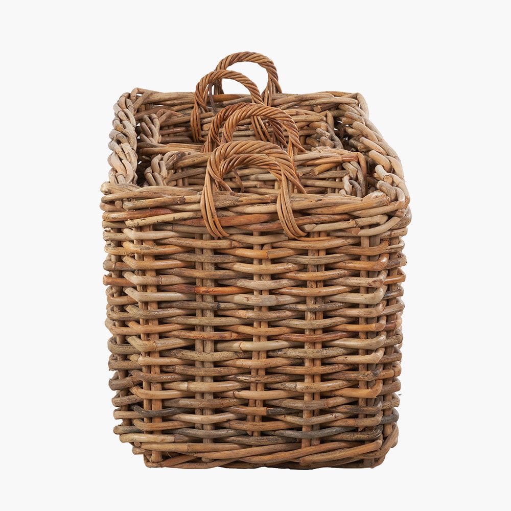 Tobs S/3 Chunky Natural Rattan Storage Baskets.
