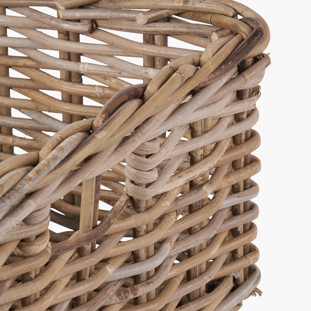 Tobs S/4 Grey Kubu Rattan Rectangular Storage Trays.