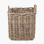 Pacific Lifestyle Accessories Tobs S/4 Grey Kubu Rattan Square Log Baskets House of Isabella UK