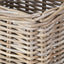 Pacific Lifestyle Accessories Tobs S/4 Grey Kubu Rattan Square Log Baskets House of Isabella UK