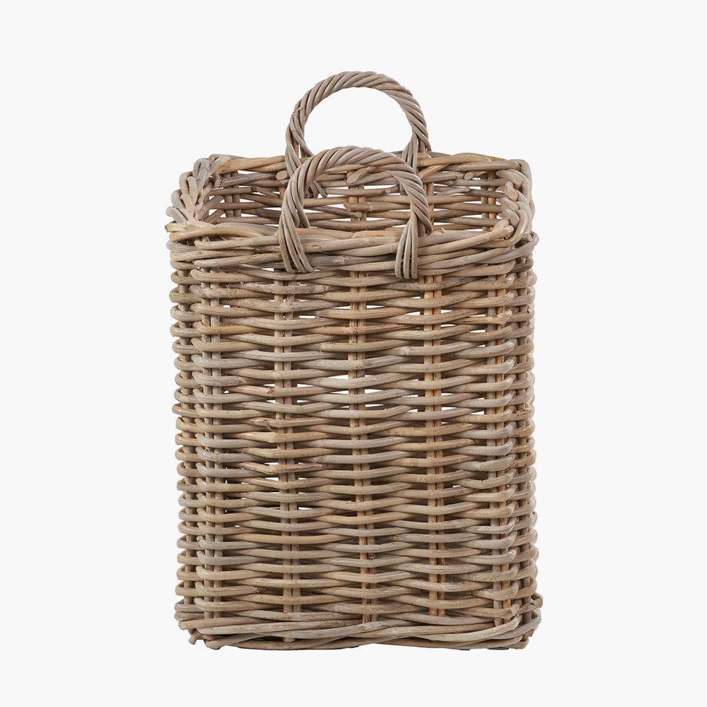 Pacific Lifestyle Accessories Tobs S/4 Grey Kubu Rattan Square Log Baskets House of Isabella UK