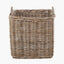 Pacific Lifestyle Accessories Tobs S/4 Grey Kubu Rattan Square Log Baskets House of Isabella UK