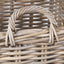 Pacific Lifestyle Accessories Tobs S/4 Grey Kubu Rattan Square Log Baskets House of Isabella UK