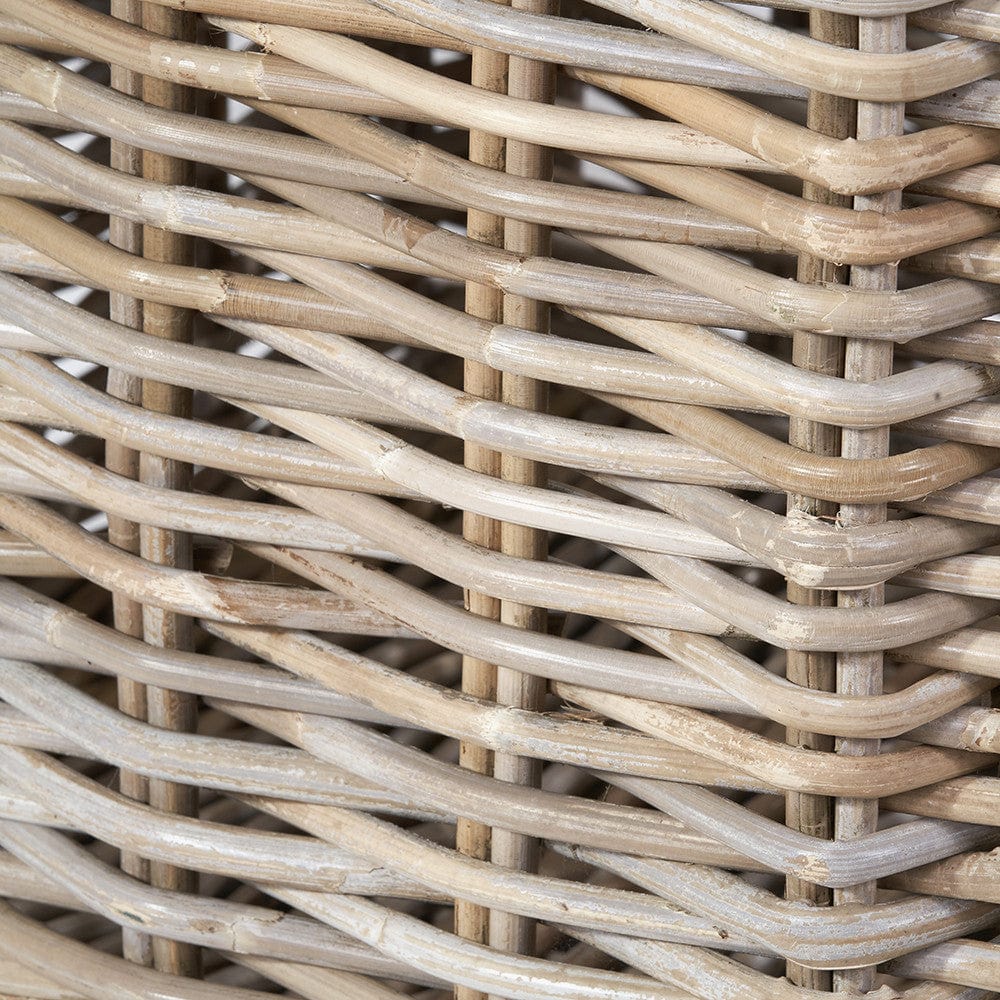 Pacific Lifestyle Accessories Tobs S/4 Grey Kubu Rattan Square Log Baskets House of Isabella UK