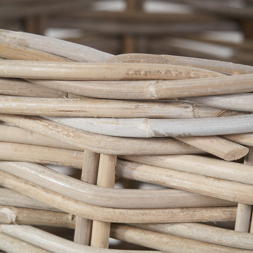 Tobs S/4 Grey Kubu Rattan Tall Round Storage Baskets.