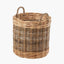 Tobs S/5 Grey and White Kubu Rattan Round Storage Baskets.