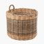 Tobs S/5 Grey and White Kubu Rattan Round Storage Baskets.