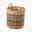 Tobs S/5 Grey and White Kubu Rattan Round Storage Baskets.