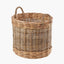 Tobs S/5 Grey and White Kubu Rattan Round Storage Baskets.