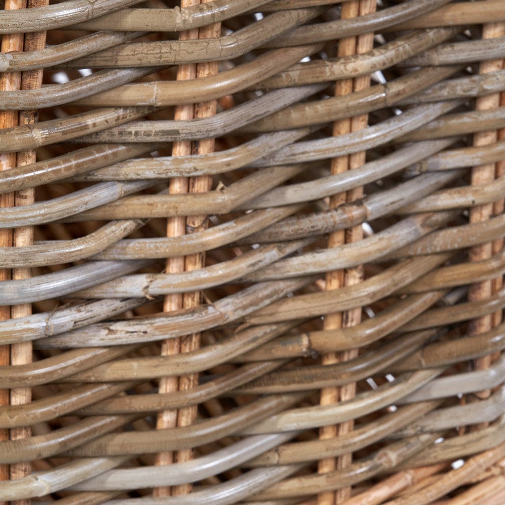 Tobs S/5 Grey and White Kubu Rattan Square Storage Baskets.