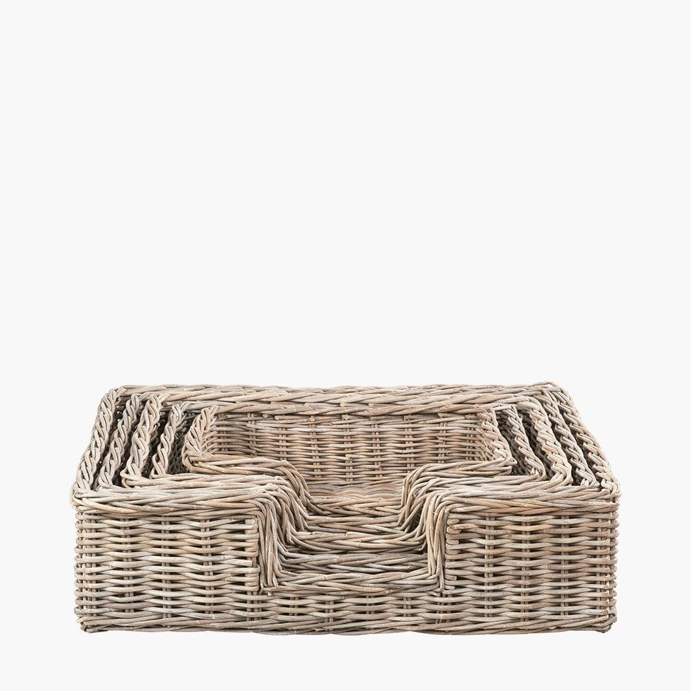 Tobs S/5 Grey Kubu Rattan Basket Dog Beds.