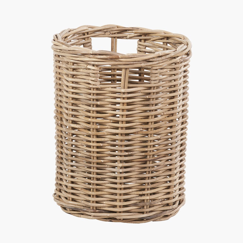 Tobs S/7 Grey Kubu Rattan Round Storage Baskets.