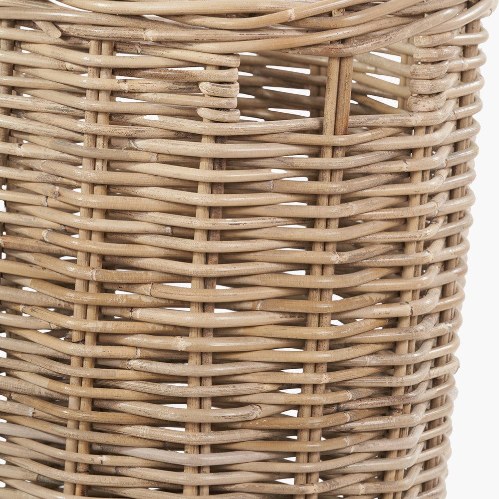Tobs S/7 Grey Kubu Rattan Round Storage Baskets.