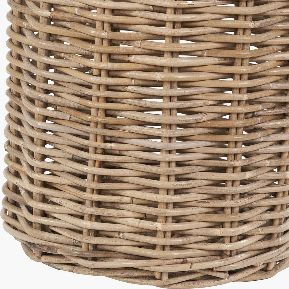 Tobs S/7 Grey Kubu Rattan Round Storage Baskets.