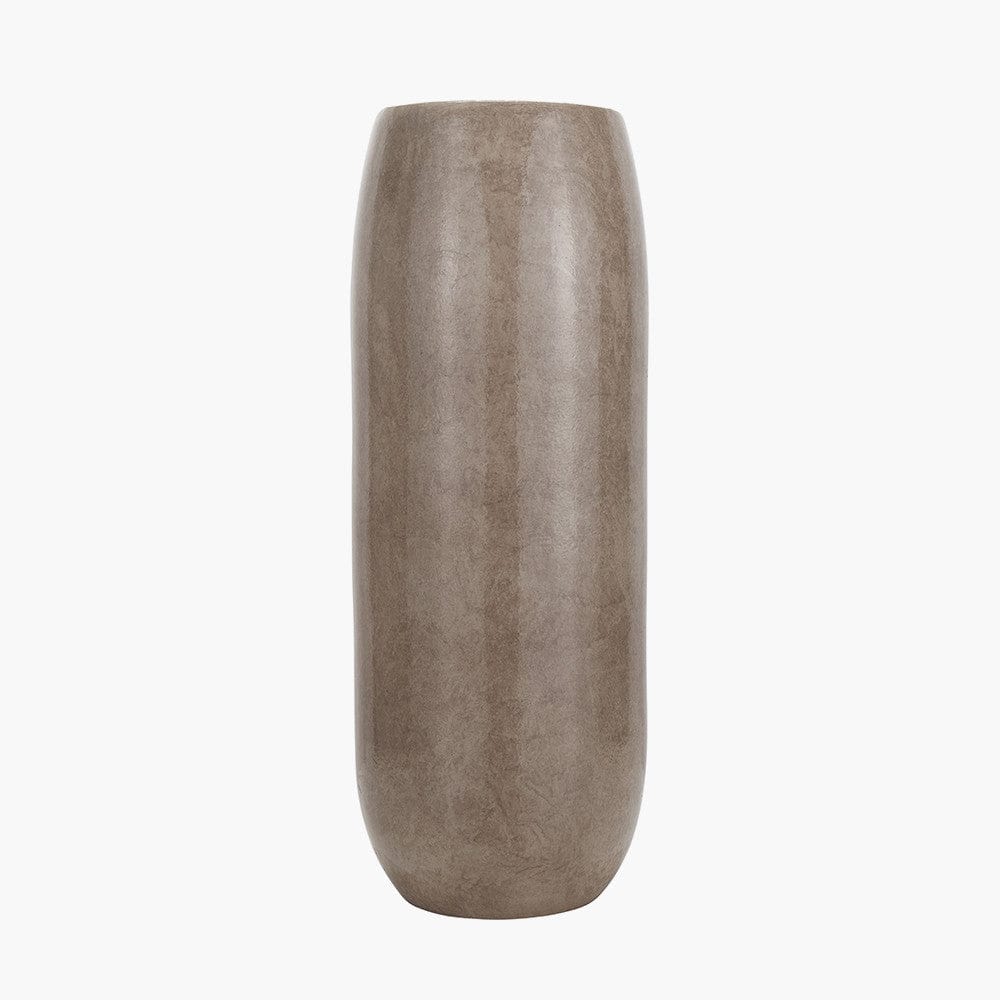 Visage Grey Stoneware Face Design Vase Tall.