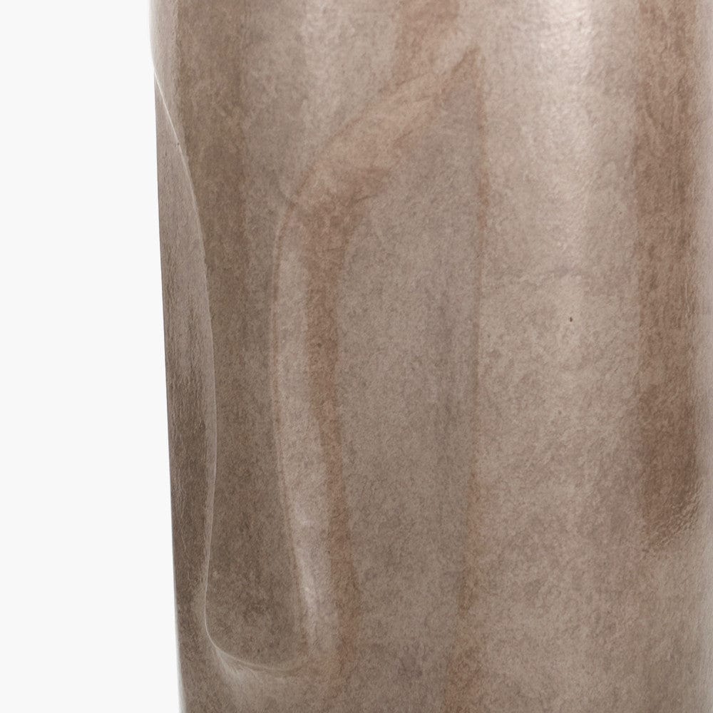 Visage Grey Stoneware Face Design Vase Tall.