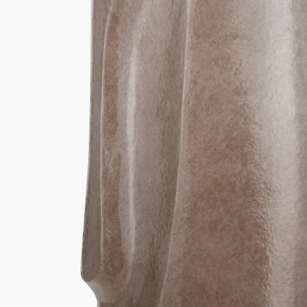 Visage Grey Stoneware Face Design Vase Tall.