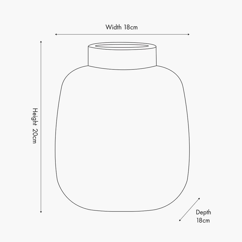 Pacific Lifestyle Accessories Vulcan Grey Volcanic Effect Stoneware Vase House of Isabella UK