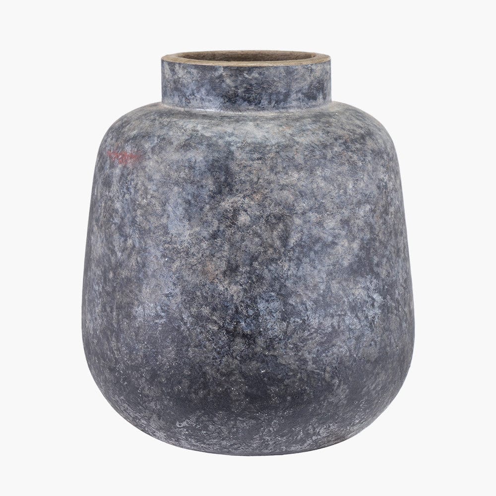 Pacific Lifestyle Accessories Vulcan Grey Volcanic Effect Stoneware Vase House of Isabella UK