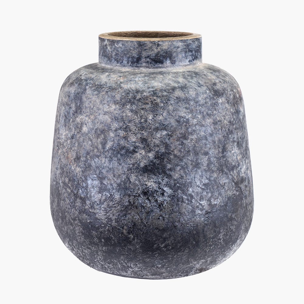Pacific Lifestyle Accessories Vulcan Grey Volcanic Effect Stoneware Vase House of Isabella UK