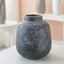 Pacific Lifestyle Accessories Vulcan Grey Volcanic Effect Stoneware Vase House of Isabella UK