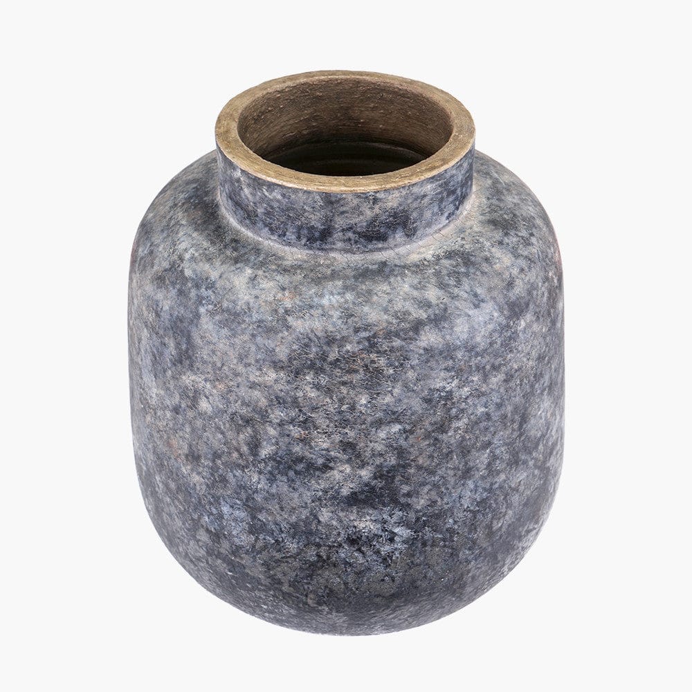 Pacific Lifestyle Accessories Vulcan Grey Volcanic Effect Stoneware Vase House of Isabella UK