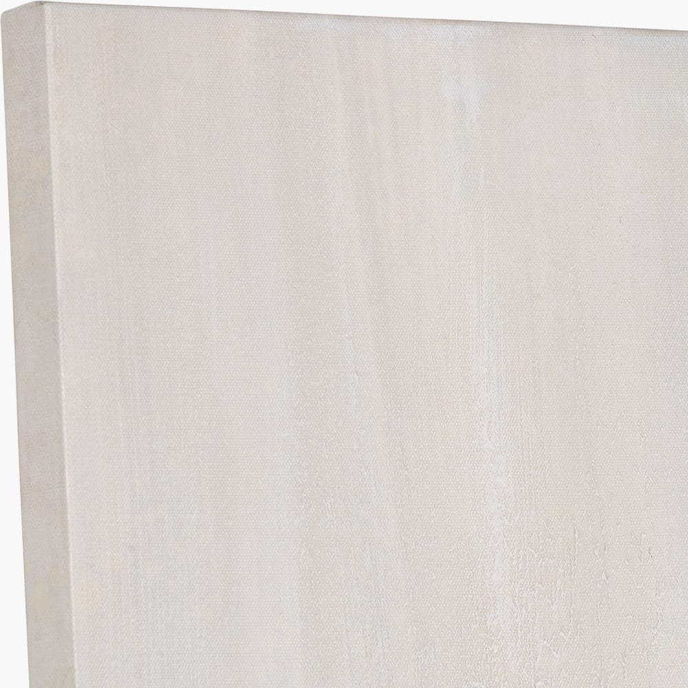 White and Gold Abstract  Frameless Canvas.