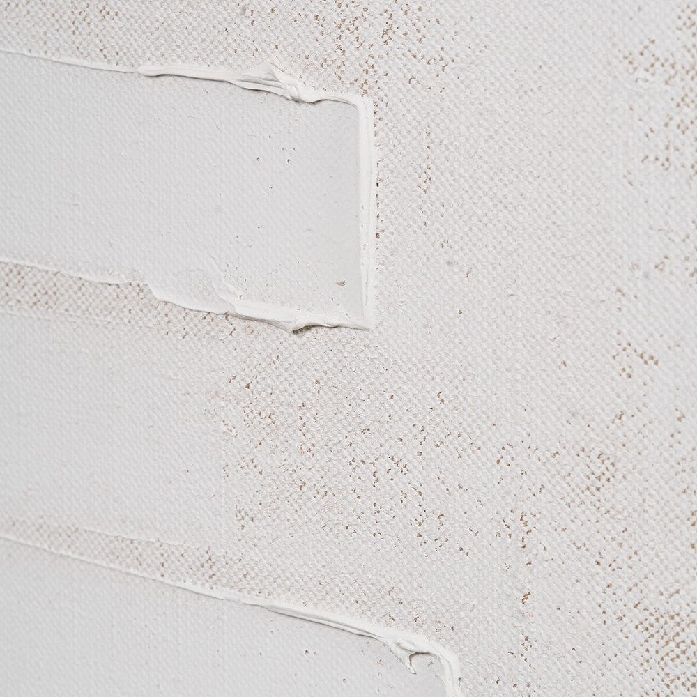 White and Natural Textured Canvas with Natural Frame.