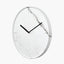 White Marble Effect Wood Veneer Round Wall Clock.