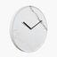 White Marble Effect Wood Veneer Round Wall Clock.