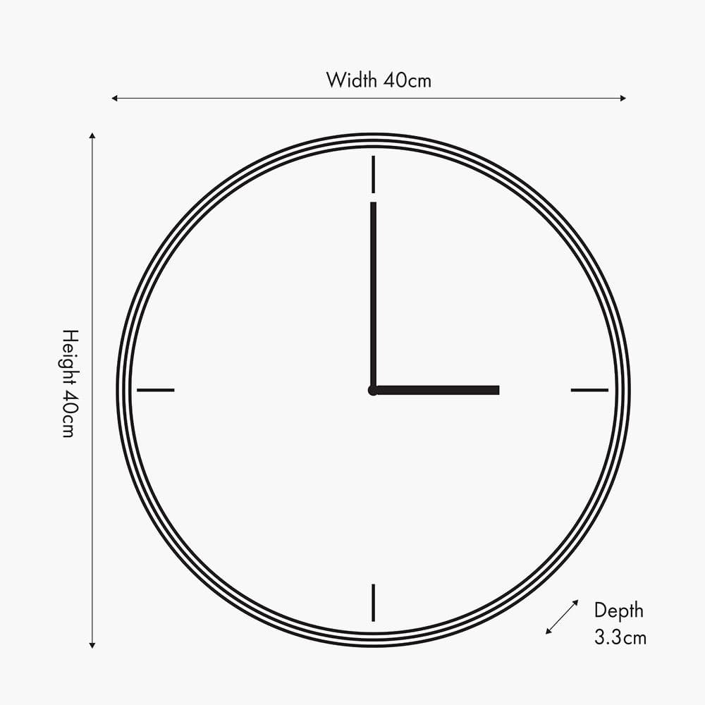White Marble Effect Wood Veneer Round Wall Clock.