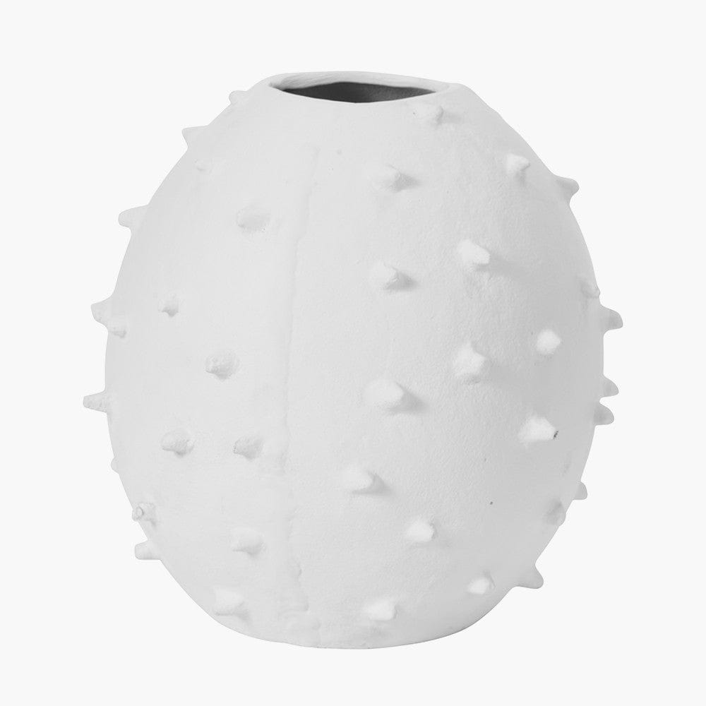 Pacific Lifestyle Accessories White Metal Vase with Bobbles House of Isabella UK