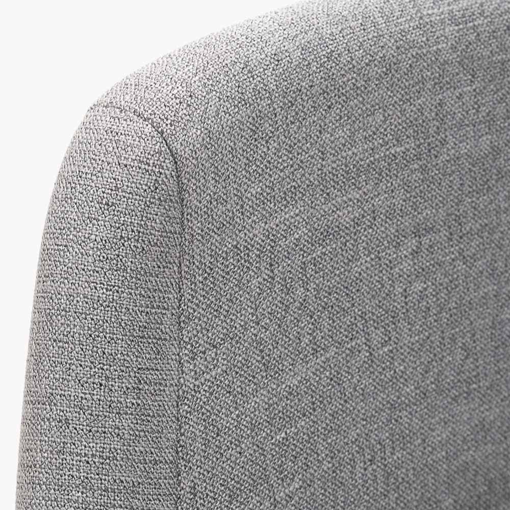 Alba Grey Linen Mix and Black Metal Carver Dining Chair.