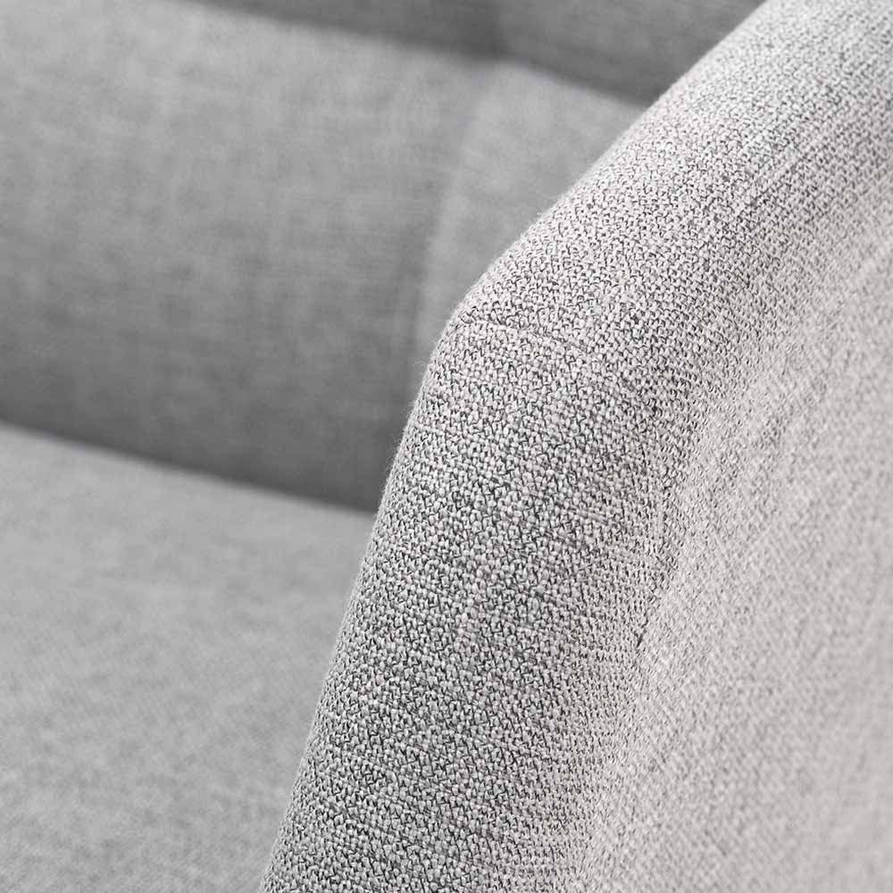 Alba Grey Linen Mix and Black Metal Carver Dining Chair.