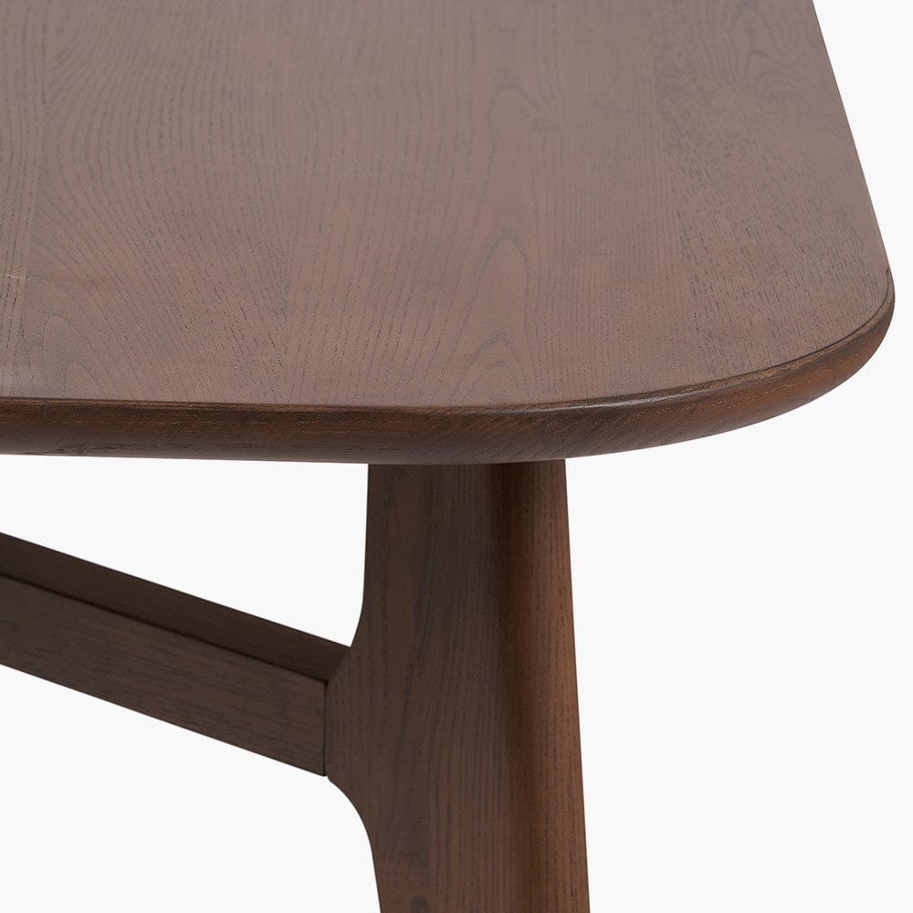 Elias Dark Ash Wood Retro Dining Table.